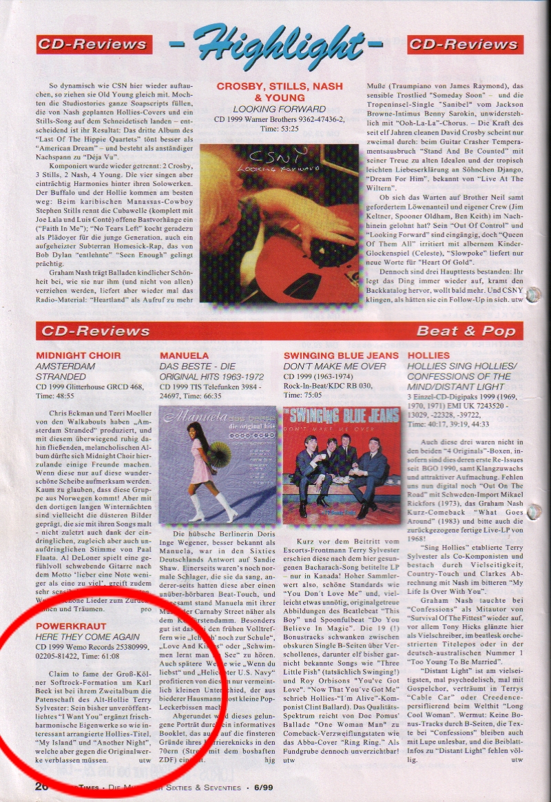 CD_Review_Here They Come Again_Good Times_06_1999